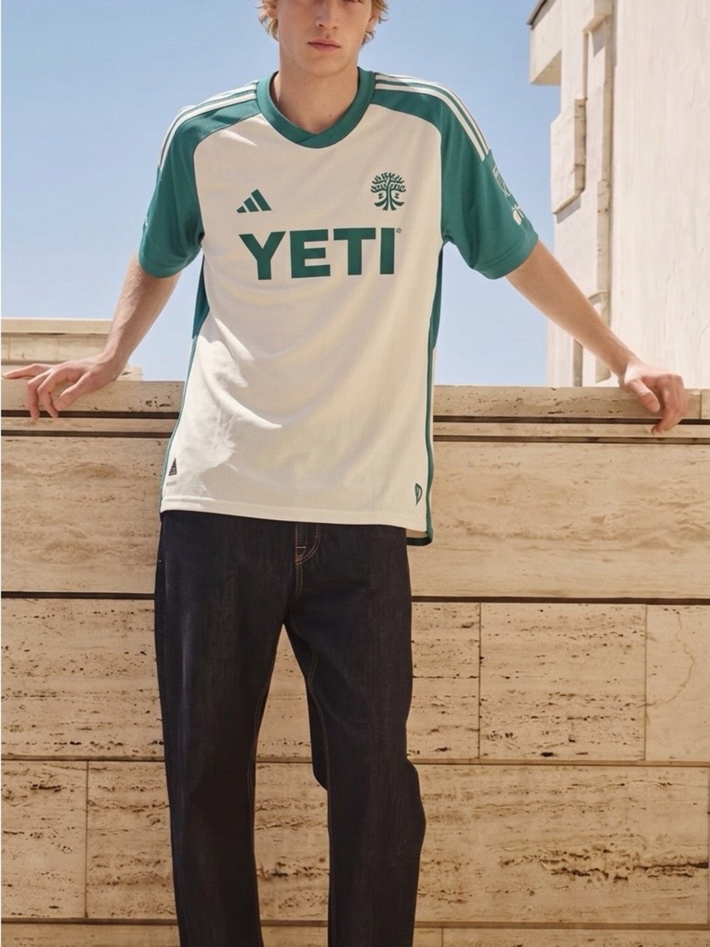 Adidas Austin FC Away Jersey 24/25 "The Armadillo Kit" Yeti Cream Green Men's 3X